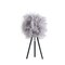 Homeroots 21" Soft Gray Feather Shade Modern Tripod Metal Table Lamp 524256 - alternate 3