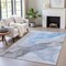 Homeroots 9' X 12' Sky Blue And Gray Abstract Washable Indoor Outdoor Area Rug 631849 - alternate 3
