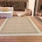 Homeroots 8' X 10' Ivory And Beige Striped Washable Indoor Outdoor Area Rug 610477 - alternate 6