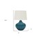 Homeroots 24" Blue Ceramic Gourd Table Lamp With Cream Empire Shade 545800 - alternate 8