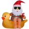 Gemmy Airblown LED Santa Sitting in Duck 5 ft. Inflatable 883949 - alternate 1