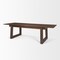 Homeroots 106" Dark Brown Solid Wood Self-Storing Leaf Sled Base Extendable Dining Table 604023 - alternate 6