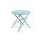 Homeroots 30" Aqua Rounded Aluminum Folding Outdoor Bistro Table with Umbrella Hole 606429 - alternate 5