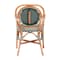 Bali & Pari Mattie Natural Rattan Dining Bistro Chair, Green 269-14767-ZORO - alternate 2