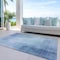 Homeroots 9' X 12' Blue Geometric Washable Indoor Outdoor Area Rug 608092 - alternate 3