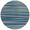 Homeroots 8' Denim Blue And Gray Round Striped Washable Indoor Outdoor Area Rug 597321 - alternate 2