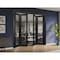 Sartodoors Sliding Closet Double Bi-fold Doors, Felicia 3355 Matte Black with Clear Glass, Sturdy Tracks Mold FELICIA3355DBF-BLK-96 x 96 (4* 24x96) - alternate 4
