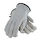 Pip Leather Drivers Gloves, Cowhide, Shirred Slip-On, Keystone Thumb, Gunn Cut, Gray, M 12 PK 68-161SB/M - alternate 2