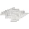 Daltile Eclessia Marble Natural Stone Herringbone Mosaic Honed, 10.70 SQFT Per Carton, 10PK M34413HERRMSHN - alternate 2