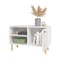 Homeroots Iko White Modern Sideboard Open Cubbie Cabinet 403101 - alternate 4