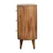 Homeroots 26in Oak Solid Wood Oval Accent Cabinet With Three Drawers 654262 - alternate 6