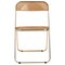 Leisuremod Lawrence Acrylic Folding Chair with Gold Metal Frame, Tangerine, 2PK LFG19OR2 - alternate 4
