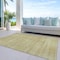 Homeroots 5' X 8' Gold Wheat And Beige Striped Washable Indoor Outdoor Area Rug 588083 - alternate 5