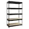Hirsh 3800 Riveted Steel Shelving 5-Shelf Unit, 16D x 36W x 60H, Black 17126 - alternate 1