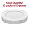 Smarty Had A Party 7.5" White with Silver Fancy Round Disposable Plastic Salad Plates, 120PK 8887-WHS-CASE - alternate 3