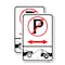 Signmission No Parking - Tow Away Zone With Graphic, 18'' X 24'' 2 Signs, Heavy Gauge Aluminum, 2PK A-1824-2PACK-23793 - alternate 1