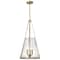 Nuvo Valentine, Large Pendant, Vintage Brass Finish, Hammered Glass 60/8267 - alternate 5