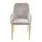 Homeroots Set of Two Gray and Gold Velvet And Wood and Metal Dining Side Chairs, 2PK 573311 - alternate 1
