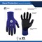 General Electric Unisex Dipped Gloves Black/Blue M 1 pair GG206MC - alternate 3