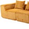 Homeroots 111" Gold Corduroy Modular Ribbed Compression Foam Sofa With Toss Pillows 638096 - alternate 4