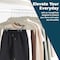 Lifemaster Velvet Skirt Hangers, Adjustable Clips, 360 Deg Swivel Hook, Non-Slip, Holds 10 lbs, Ivory, 10PK LMVSH10IV - alternate 5