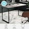 Martha Stewart 23.5 in. D X 47.25 in. W X Engineered Wood, Steel, Gray Top/Oil Rubbed Bronze Frame XU-M-BLK-106-GY-BK-MS - alternate 5