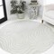 Jonathan Y Maribo High-Low Abstract Groovy Striped Cream/Ivory 5 ft Round Indoor/Outdoor Area Rug SCN103A-5R - alternate 2