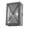 Homeroots Burnished Bronze Criss Cross Water Glass Outdoor Light 398334 - alternate 2