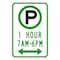 Sign Solutions Usa Parking Sign, 12 in W, Aluminum Sign, White DUS06DWT1218R7-23A - alternate 1