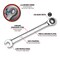 Performance Tool 10 mm Metric 100-Tooth Ratcheting Wrench W30350 - alternate 2