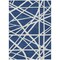 Homeroots 9' X 12' Navy Blue And Ivory Geometric Washable Indoor Outdoor Area Rug 600478 - alternate 4