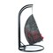 Leisuremod Charcoal Wicker Hanging 2 person Egg Swing Chair with Red Cushions ESCCH-57R - alternate 5