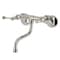 Kingston Brass Double-Handle Wall Mount Bathroom Faucet, Polished Nickel KS316PN - alternate 1