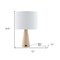 Homeroots 20" White Solid Wood Usb Table Lamp With White Drum Shade 530948 - alternate 4