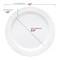 Smarty Had A Party White Vintage Round Disposable Plastic Dinnerware  Set (120 Dinner Plates+120 Salad Plates), 240PK 860WHVP-CASE - alternate 4