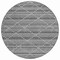 Homeroots 8' Gray And Silver Round Geometric Washable Indoor Outdoor Area Rug 610711 - alternate 5