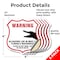 Signmission Alligator Warning Shield Sign Warning Al, 4 inch X 4 inch, Vinyl Decal, 5PK SHI-D-5PACK-4-359 - alternate 4