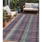 Homeroots 5' X 8' Plum Eggplant And Gray Plaid Washable Indoor Outdoor Area Rug 613988 - alternate 1