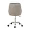 Homeroots Gray Tufted Velvet Swivel Adjustable Height Office Desk Chair 527312 - alternate 4