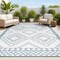 Jonathan Y Marokko Diamond Tribal Medallion Ivory/Blue 4 ft. x 6 ft. Indoor/Outdoor Area Rug SMB127C-4 - alternate 1