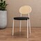 Leisuremod Euston Dining Chair with Velvet Seat and White Steel Frame in Black ECW17BL - alternate 6