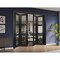 Sartodoors Sliding Closet Double Bi-fold Doors, Lucia 2555 Matte Black with Clear Glass, Sturdy Tracks Moldin LUCIA2555DBF-BLK-96 x 96 (4* 24x96) - alternate 4