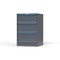 Strong Hold 3 drawer cabinet - (1x 11ft, 2x 12ft) - Blue accents - Keyed Alike S3044-PPAAS-0301FS - alternate 3