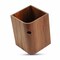 Homeroots Designer Genuine Teak Waste Basket 475863 - alternate 2
