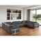 Homeroots Dark Gray Italian Leather Power Reclining U Shaped Ten Piece Corner Sectional With Console 634690 - alternate 6