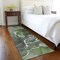 Homeroots 8' Runner Green Abstract Washable Non Skid Indoor Outdoor Runner Rug 559452 - alternate 5