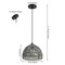 Jonathan Y Campana 10.25" 1-Light Bohemian Modern Woven Rope/Iron LED Pendant, Gray JYL6513D - alternate 3