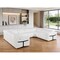 Homeroots White Italian Leather Power Reclining U Shaped Eight Piece Corner Sectional With Console 634680 - alternate 5