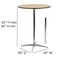 Flash Furniture 30 L, 30 W, 42 H, Birchwood, Chrome, Steel Top, Natural 5-XA-30-COTA-GG - alternate 11