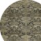Homeroots 8' Charcoal And Beige Round Damask Washable Indoor Outdoor Area Rug 603379 - alternate 3